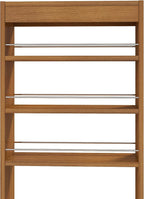 KEIKI 7 Tier Pull-Out Kitchen Pantry Storage Cabinet, Multi-Tier Single-Sided Open Shelf, Spice Rack Next to Fridge, Wood Hutch Food Pantries Cupboard for Coffee Bar, Dining Room, Narrow Spaces