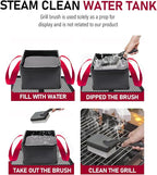 Grill Rescue Brush Dunk Tank,Grill Brush Bucket,Grill Brush Bristle Free Soak Basin,Collapsible Bucket for Grillart Grill Brush Bristle Free,Square Water Basin for Steam Grill Brush (Only Soak Basin)