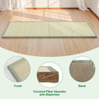 ZonLi Japanese Tatami Mat, Foldable Floor Sleeping Pad Futon Mattress | Made from Natural Coconut Shell Fiber & Jute Fiber, Firm Traditional Floor Bed Twin 75"x39"