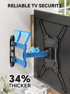 Simple Trending TV Wall Mount Full Motion for 26" to 60" TVs and Flat Panels, TV Motion Bracket Swivel Tilt Extension Rotation Max VESA 400x400mm up to 77lbs, Black