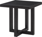 Roundhill Furniture Luno Contemporary End Table, Black