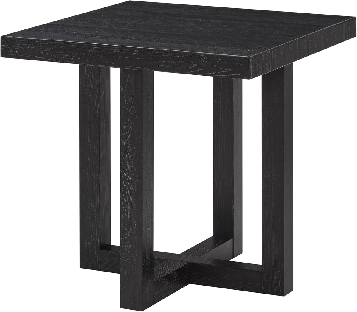Roundhill Furniture Luno Contemporary End Table, Black