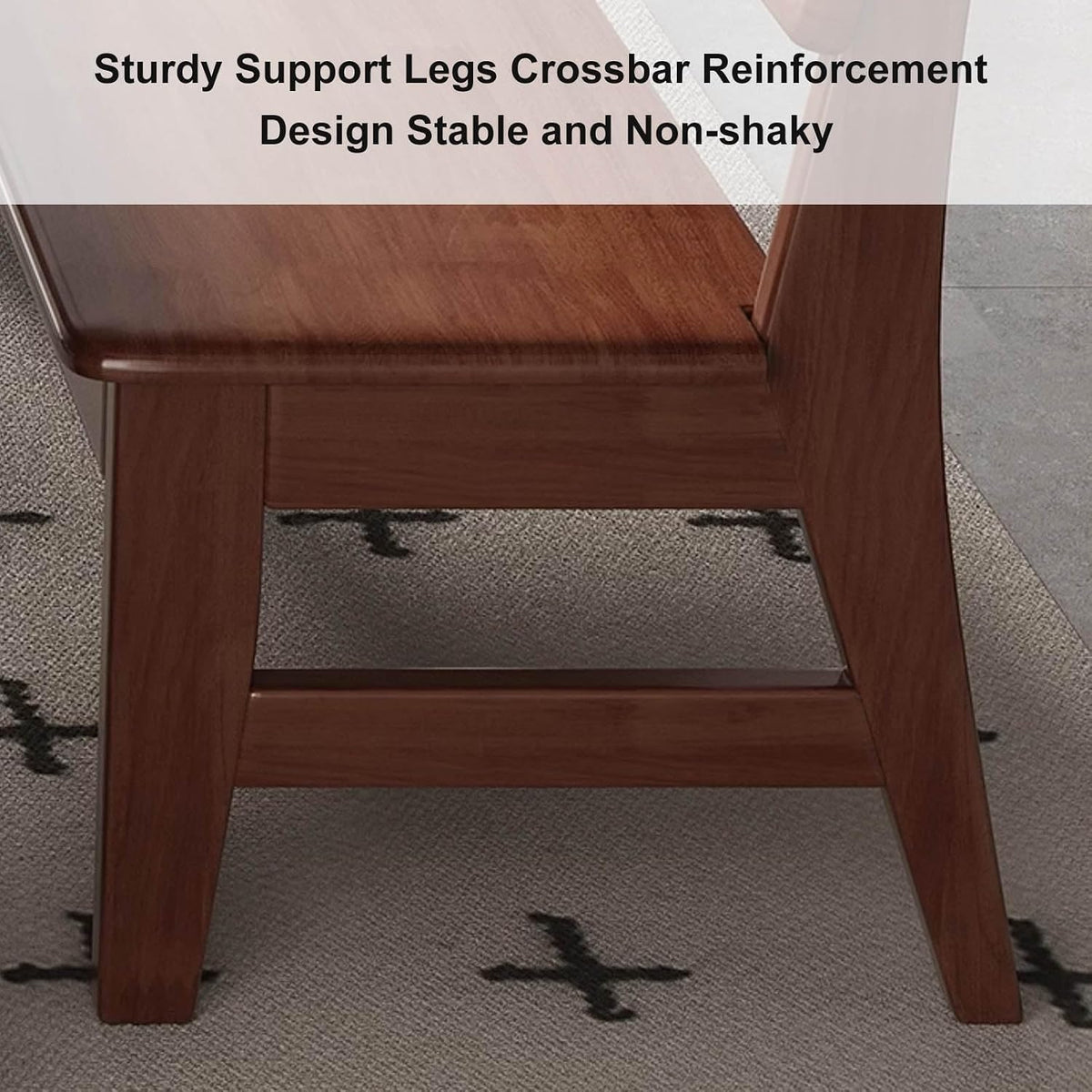 Farmhouse Wood Dining Bench 47.2/55.1/63in Kitchen Bench with Back Shoe Bench Entryway Bench Sturdy Comfortable End of Bed Bench for Bedroom Living Room Dining Room Patio Hallway(Walnut,47.2in)