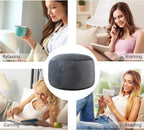 3 Ft Bean Bag Chair,Bean Bag Chairs for Living Room,3 Foot,Dark Grey | Bean Bag Chairs for Adults,Memory Foam Filling,Beanbag with Filler Included,Soft Velvet Cover,Pocket & Pull-Handle