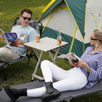 SUNNYFEEL Folding Camping Table - Lightweight Aluminum Portable Picnic Table for Cooking, Beach, Hiking, Travel, Fishing, BBQ, Indoor Outdoor Small Foldable Camp Tables