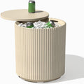 Veradek Cooler Side Table - Outdoor Cooler Table and Ice Chest | Features a Swivel-Top Lid That Keeps Drinks Cool for Up to 12 Hours, Perfect for Porch, Poolside, or Patio Use