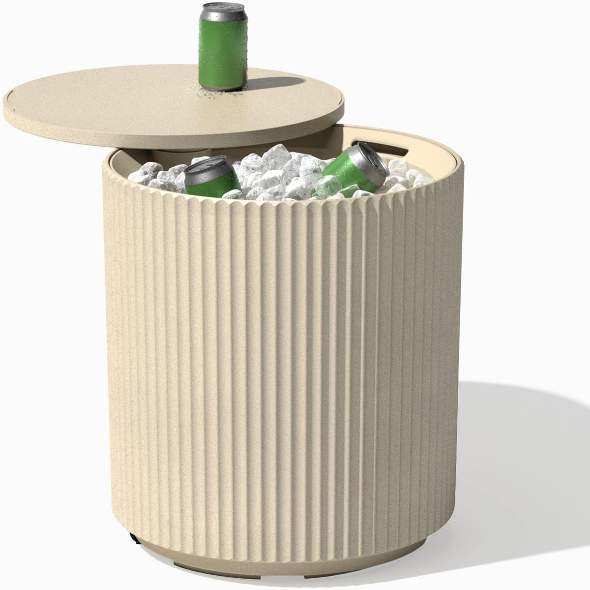 Veradek Cooler Side Table - Outdoor Cooler Table and Ice Chest | Features a Swivel-Top Lid That Keeps Drinks Cool for Up to 12 Hours, Perfect for Porch, Poolside, or Patio Use