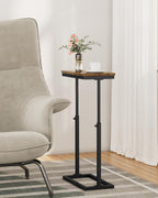 TUTOTAK End Table, Side Table, Tall Couch Table, Sofa Table, Living Room, Bed Room, Brown TB01BB083
