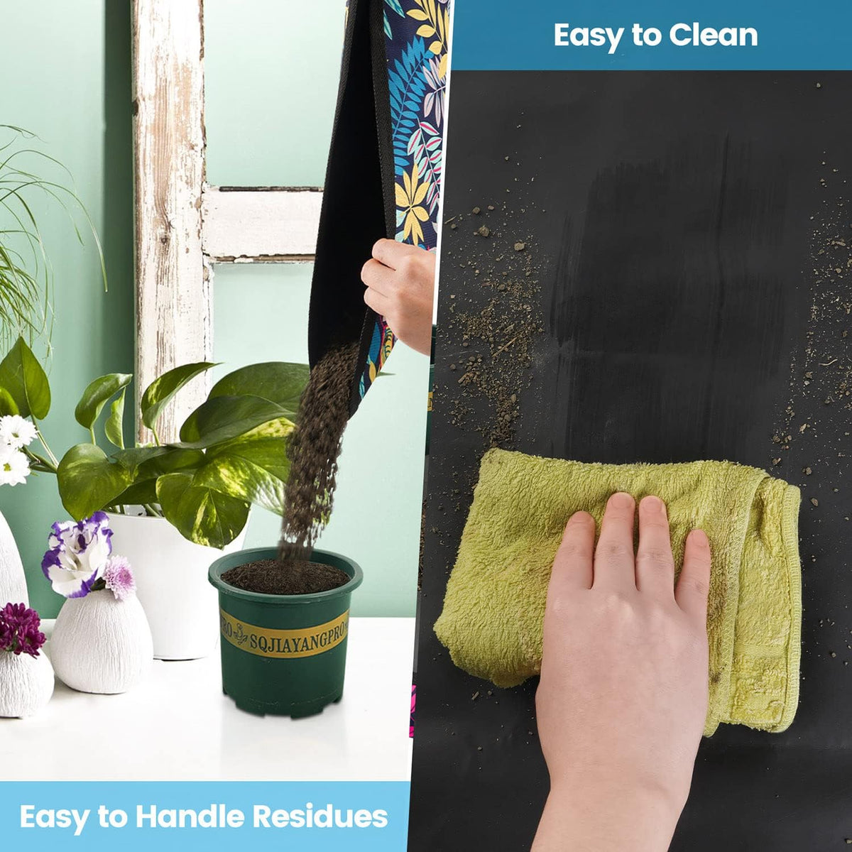 2 PCS 43.5" x 29.5" Extra Large Repotting Mat for Indoor Plants Transplanting and Dirt Control Plant Gift for Plant Lovers