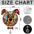 German Shepherd Dog Ears Wind Spinner, German Shepherd Wind Spinner Hanging for Yard and Garden
