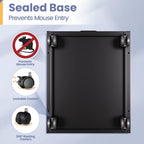 2-Drawer Rolling File Cabinet with Lock, Mobile Vertical File Cabinet for Hanging A4/Letter/Legal Size Folder, Under Desk Small Filing Cabinets for Home Office, Assembly Required,Black