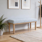 HomePop 47.5" Oslo Bench - Blue Pinstripe Fabric