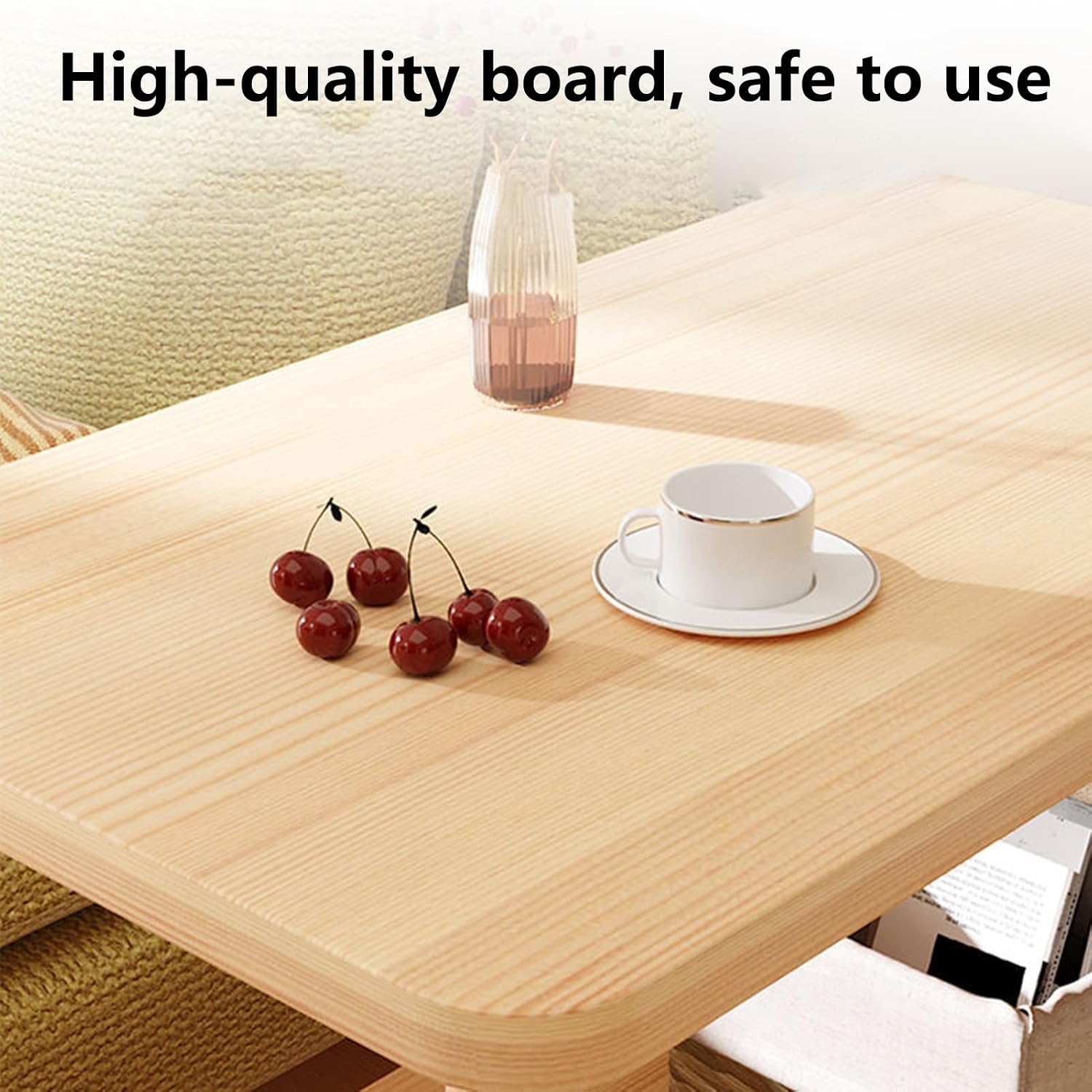 2 Tier Side Table,360 Degree Swivel Solid Wood Legs Easy Assembly Side Table Bedside Tables Open Shelf Sofa Small Tea Table for Living Room, Bedroom, Home Office Entryway, Farmhouse Wooden C