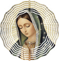 Virgin Mary Prayer Wind Spinner, Metal Wind Spinners Outdoor Indoor,Virgin Mary Hanging Garden Decor for Outside, Stainless Wind Spinners for Yard and Garden 10 inch 3D (25.76X25 CM)