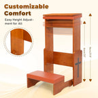 Prayer Kneeler Bench with Book Rest, Adjustable Height Foldable Kneeling Bench with Thick Padding, Portable Prayer Stool for Home, Church and Meditation