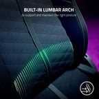 Razer Enki X Essential Gaming Chair, All-Day Comfort, Black | Built-in Lumbar Arch, Optimized Cushion Density, Dual-Textured, Eco-Friendly Synthetic Leather, Adjustable 152-degree Recline