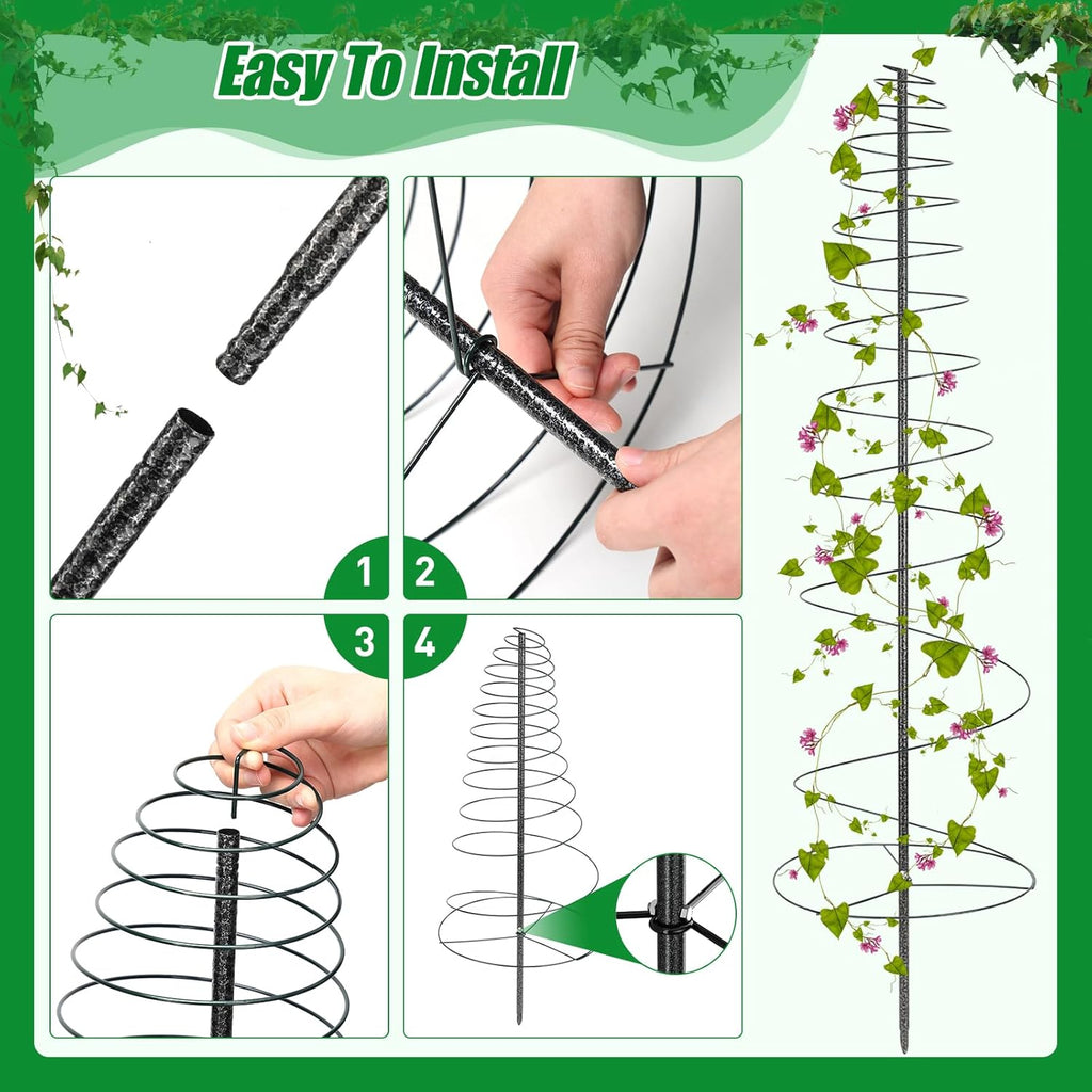 Trellis for Climbing Plants Outdoor, 73inch Tall Plants Trellis Support Metal Garden Trellis for Vegetables Flowers Plants Vine Support