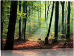 Nature Wall Art Large Forest Art Canvas Wall Decor Green Tree Canvas Print Artwork Decor for Living Room Mountain Wall Art Landscape Pictures for Bedroom Home Office Decorations (32x48inches)