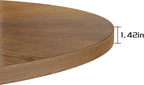 59" Solid Wood Round Dining Table for 6-8 People, Wooden Pedestal Base, Farmhouse Round Dining Room Table for Home Dining Room, Kitchen, Living Room