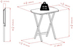 Winsome Corbett Set of 2 Oversized Foldable Snack Tables | Easy to Store Portable Fold Up Table Set for Kitchen, Living Room TV Dining, Crafts, Puzzles, Work From Home