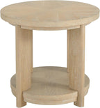 Tan Round Accent Table