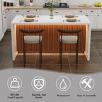 63" Large Imitation Marble Dining Table for 4-6 People,Kitchen Island Table with LED Lights, Mordern Marble Stripes Kitchen Dining Table with Grille design for Dining Room,Living Room (White)