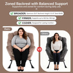 Lazy Chair with Ottoman, Comfy Chair with Pillow，Pure Khaki