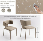 YOUNIKE Upholstered Dining Chair Single Premium Faux Leather Kitchen Dining Room Chair with Back Modern Padded Comfy Accent Side Chair for Living Room, Bedroom, Cafe Black