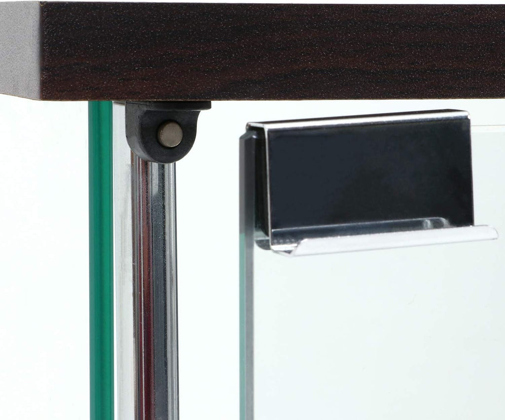 Fuji Boeki 96049 Collection Case, Figure Case, 3 Tiers, Width 16.7 x Depth 14.4 x Height 33.9 inches (42.5 x 36.5 x 86 cm), Brown, Tempered Glass, Full Glass,