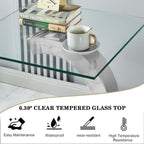 Modern Glass End Table Small Silver Side Table with Gorgeous Stainless Steel Base Square Glass Nightstand End Table Small Bedside Table Couch Sofa Table for Living Room Bedroom