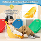 Rocker Chairs for Classroom, Portable Floor Seating with Back Support, Flexible Classroom Seating for Elementary, Plastic Reading Chair, Sensory Wobble Chair, Fun Scoop Egg Chair Indoor, (Green,2)