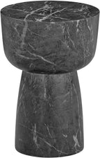 Tov Furniture Charra Black Faux Marble Indoor/Outdoor Side Table