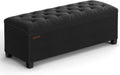 SONGMICS Storage Ottoman Bench, Foot Rest with Legs, Load up to 661.4 lb