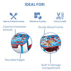 Delta Children Kids Table and Chair Set with Storage (2 Chairs Included) - Ideal for Arts & Crafts & Kids Easel and Play Station – Ideal for Arts & Crafts