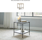 Signature Design by Ashley Modern Glass and Marble End Table, Ryandale