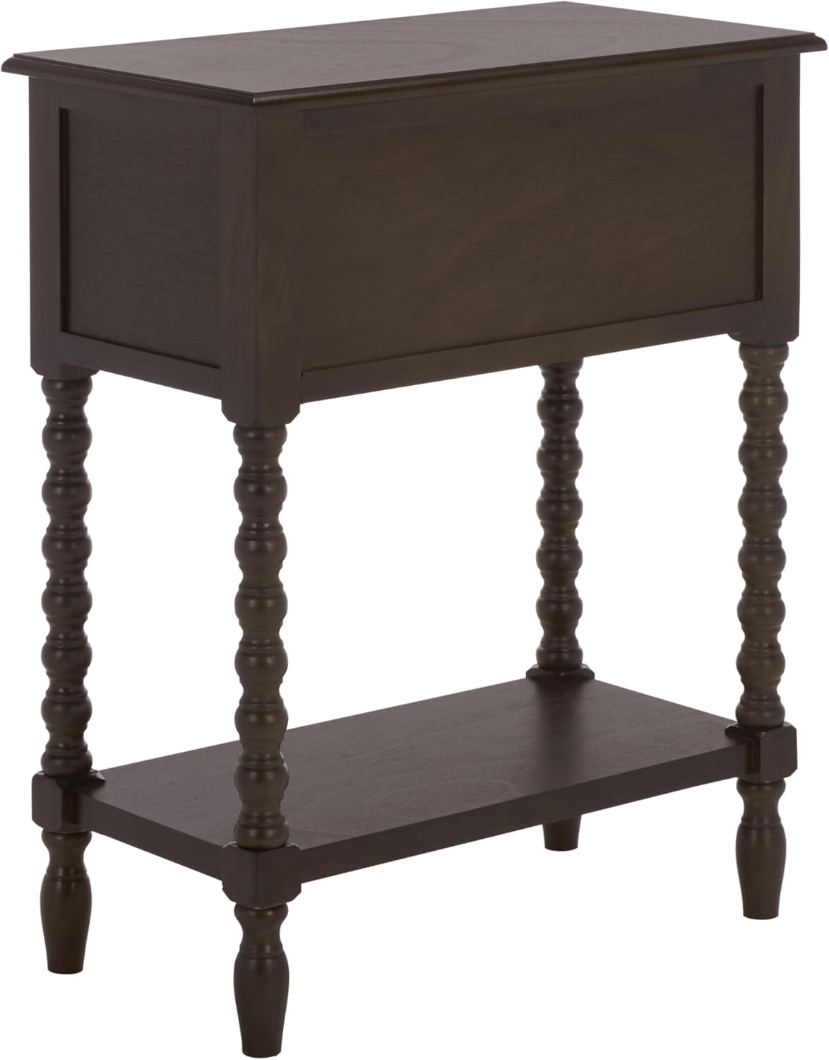 SAFAVIEH Furniture - Athena 3-Drawer Console Table - Dark Chocolate - Solid Wood - Farmhouse Classic Design - Ideal for Entryway, Living Room, Hallway, 23.5" W x 13" D x 29.5" H (CNS5703D)