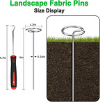 150 Pcs 6 Inch Landscape Fabric Staples, Tensile Strength 450-500Mpa -Non-Bending Garden Stakes Pins, Landscape Staples for Landscaping and Securing Lawn Fabric Weed Barriers (G-150)