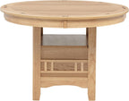 Coaster Home Furnishings - LAVON - Wood - Oval Extendable Dining Table with 18-Inch Extension Leaf, Storage Shelf & Closed Storage - Kitchen & Dining Room - 60-Inch - Light Oak - 106620