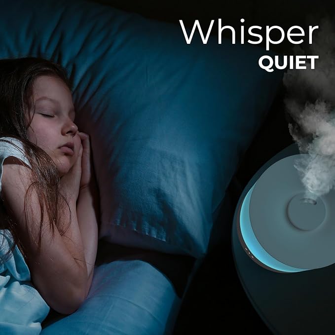Everlasting Comfort Top Fill Humidifiers for Bedroom, 2.5L - Leakproof, Essential Oil Diffuser, Lights, Timer, Quiet Ultrasonic Cool Mist Humidifier, Easy to Fill & Clean, Auto Shut-Off, Aromatherapy