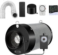 MELONFARM Air Filtration Kit 4", Built-in 14cm Fan Low Nois Carbon Filter with 12-Speed Controller, 8' Ducting & 6" Vent Cover, Cooling & Ventilation System for Grow Tents, Indoor Gardening