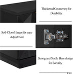 Brafab 118" Sideboard Buffet Cabinet with 3D Geometric Doors, Long Credenza