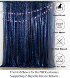 ShinyBeauty Sequin Fabric Backdrop 8ftx10ft Navy Blue Sparkle Glitter for Photoshoot & Birthday Party