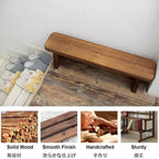 End of Bed Wood Bench, Farmhouse Solid Wood Bench, Entryway Shoe Benches, 24/31/35/39/47/59inch Narrow Benches Seat for Living Room, Dining Room, Bathroom(L39xW7.9xH9.8inch)