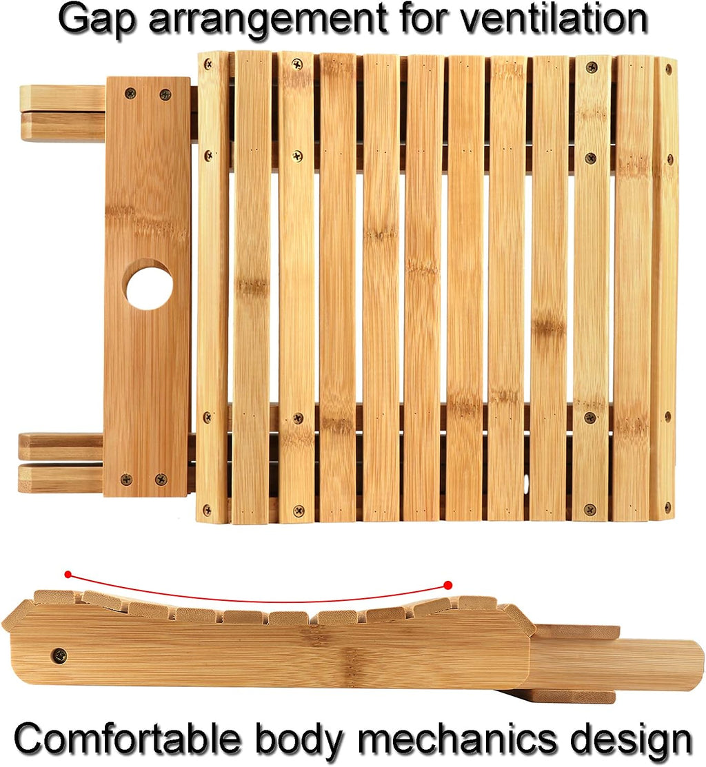 Foldable Bamboo Stoo l Outdoor Camping Stoo l Fishing Chair Stoo l Bamboo Step Stoo l Wood Stoo l Folding Wood Chair for Living Room Bathroom Bedroom Garden Study Balcony