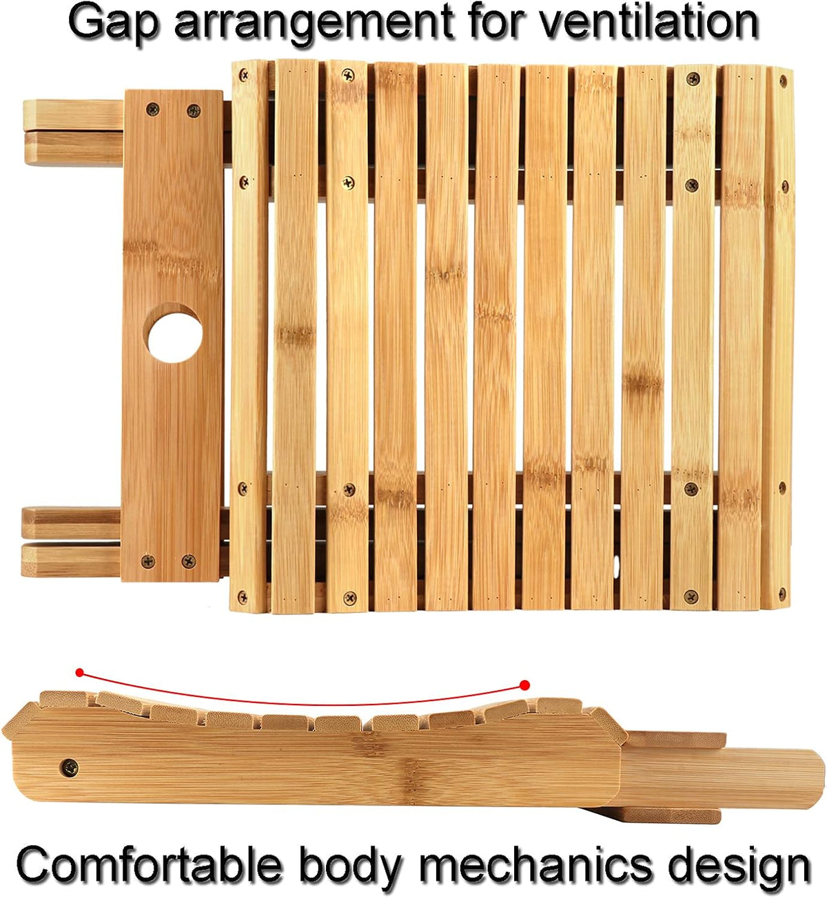 Foldable Bamboo Stoo l Outdoor Camping Stoo l Fishing Chair Stoo l Bamboo Step Stoo l Wood Stoo l Folding Wood Chair for Living Room Bathroom Bedroom Garden Study Balcony