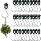 ELANE 30 Pcs Greenhouse Hooks and Twist Clips, Plastic Fixing Clips for Outdoor Garden Hanging Plants. (Green)