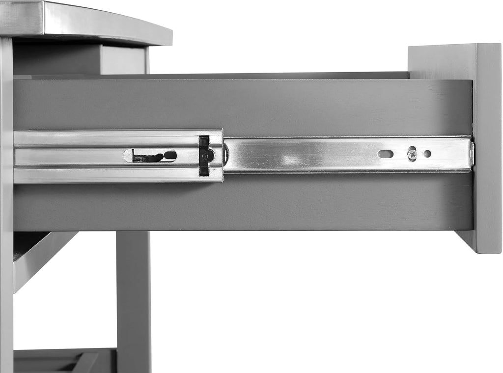 Crosley Furniture Chloe Rolling Kitchen Island | Storage Cart, Microwave Stand, Wine Rack, Gray