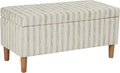 HomePop Malmo 36" Storage Bench - Gray & Cream Stripe