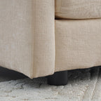 Fabric Ottomans Footrest to Combine with 2 Seater Sofa, 3 Seater Sofa and 4 Seater Sofa, Beige