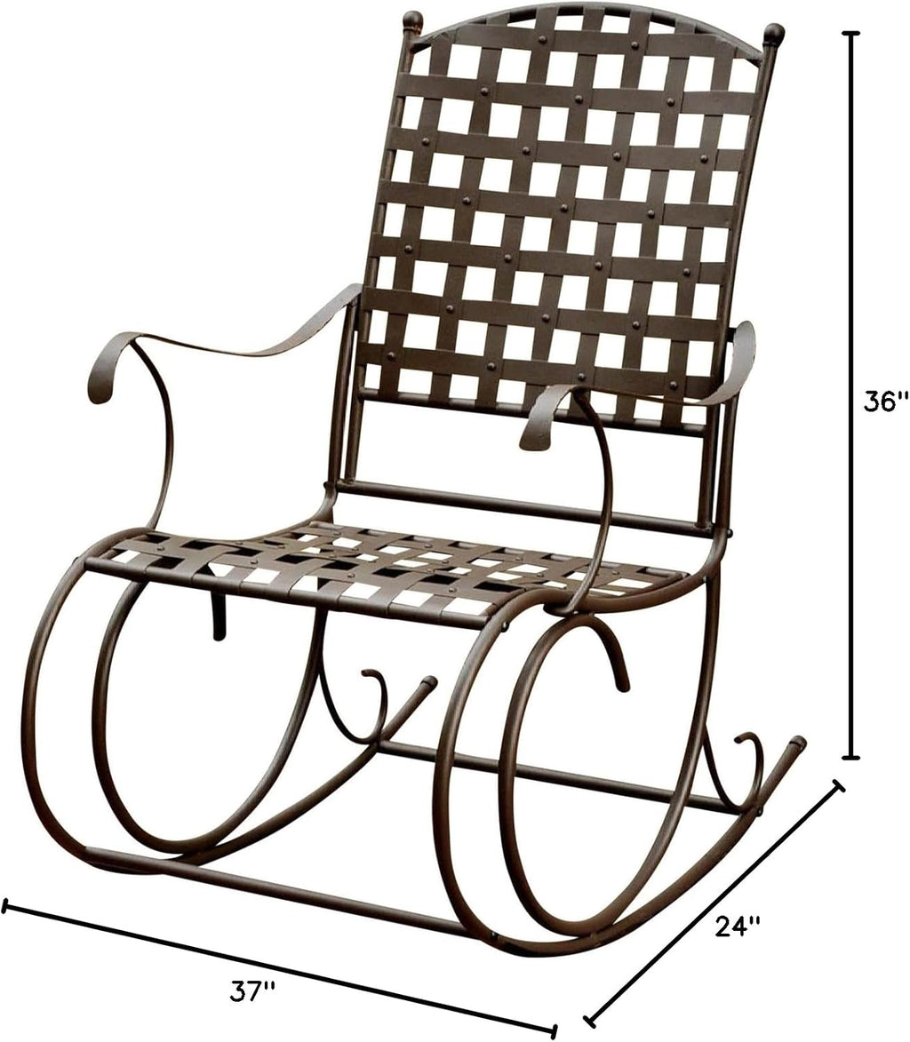 International Caravan Santa Fe Iron Nailhead Rocker